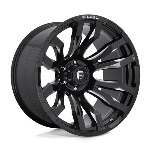 22x12 fuel off-road d673 blitz gloss black milled wheel 6x5.5 bolt pattern 44mm offset