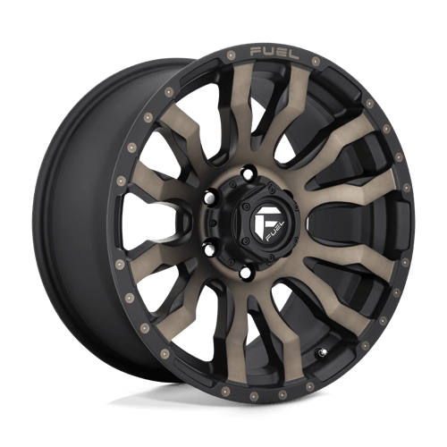 18x9 fuel off-road d674 blitz matte black double dark tint wheel 6x5.5 bolt pattern 12mm offset