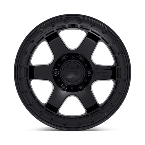 17x8 5 fuel off-road d122 block matte black w m black ring beadlock wheel 6x5.5 bolt pattern 0mm offset