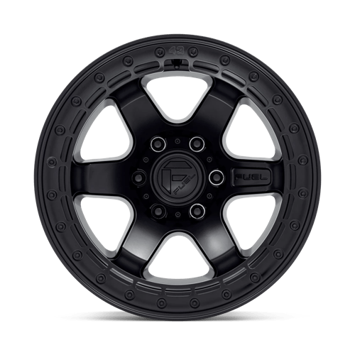 17x9 fuel off-road d122 block matte black w m black ring beadlock wheel 6x5.5 bolt pattern 15mm offset