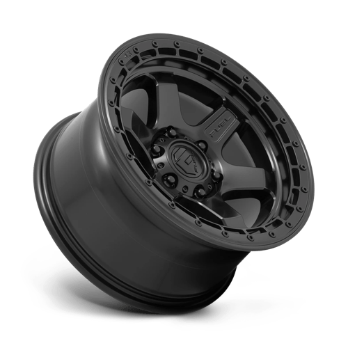 18x9 fuel off-road d750 block matte black w black ring wheel 6x5.5 bolt pattern 20mm offset