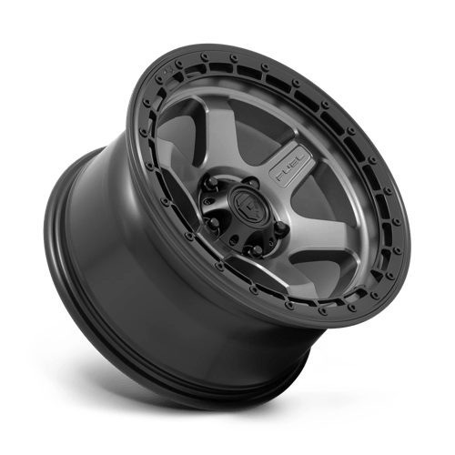 17x9 fuel off-road d752 block matte gunmetal w black ring wheel 6x5.5 bolt pattern 12mm offset