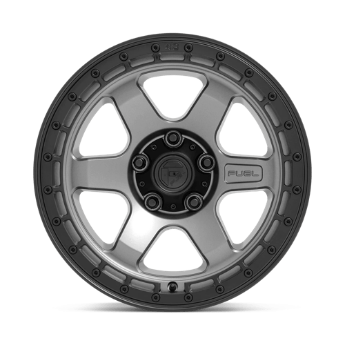 17x9 fuel off-road d752 block matte gunmetal w black ring wheel 6x5.5 bolt pattern 12mm offset