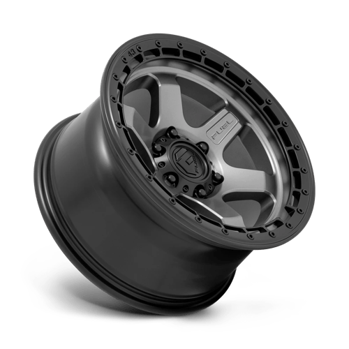 17x9 fuel off-road d752 block matte gunmetal w black ring wheel 6x5.5 bolt pattern 1mm offset