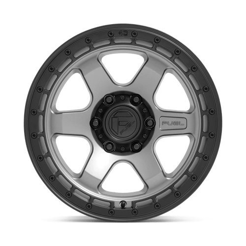 17x9 fuel off-road d752 block matte gunmetal w black ring wheel 6x5.5 bolt pattern 1mm offset