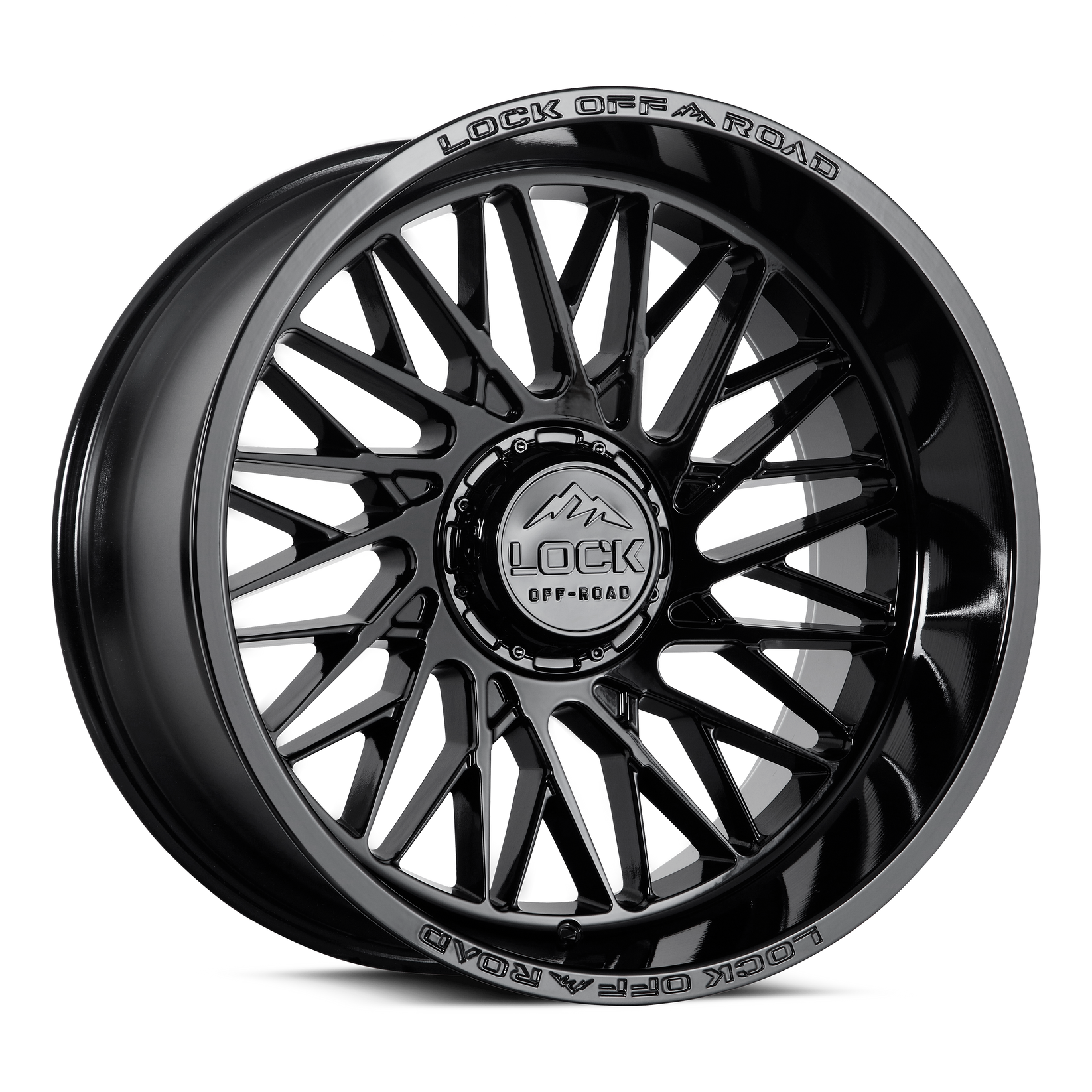22x10 lock off-road bandit gloss black wheel 6x5.5 bolt pattern 18mm offset