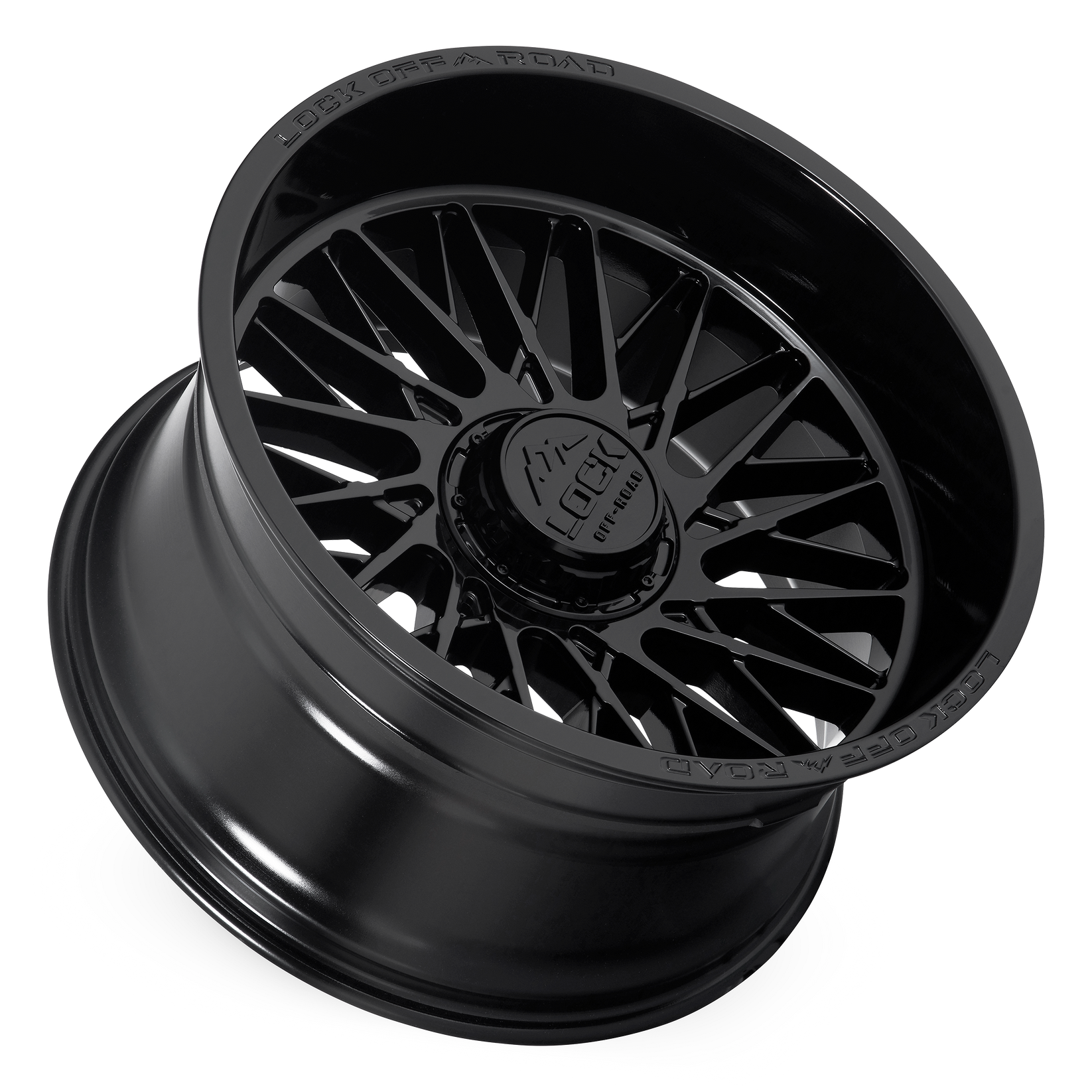 22x10 lock off-road bandit gloss black wheel 6x5.5 bolt pattern 18mm offset
