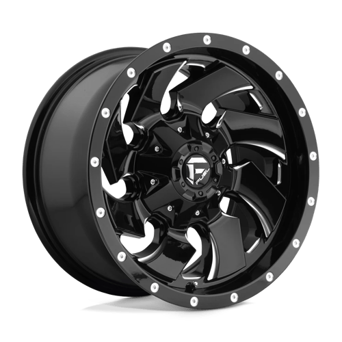 17x9 fuel off-road d574 cleaver gloss black milled wheel 6x5.5 bolt pattern 12mm offset