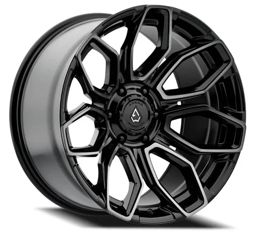 20x10 arena wheel a116 cobra glossy black brushed ddt face clear wheel 6x5.5 bolt pattern 18mm offset