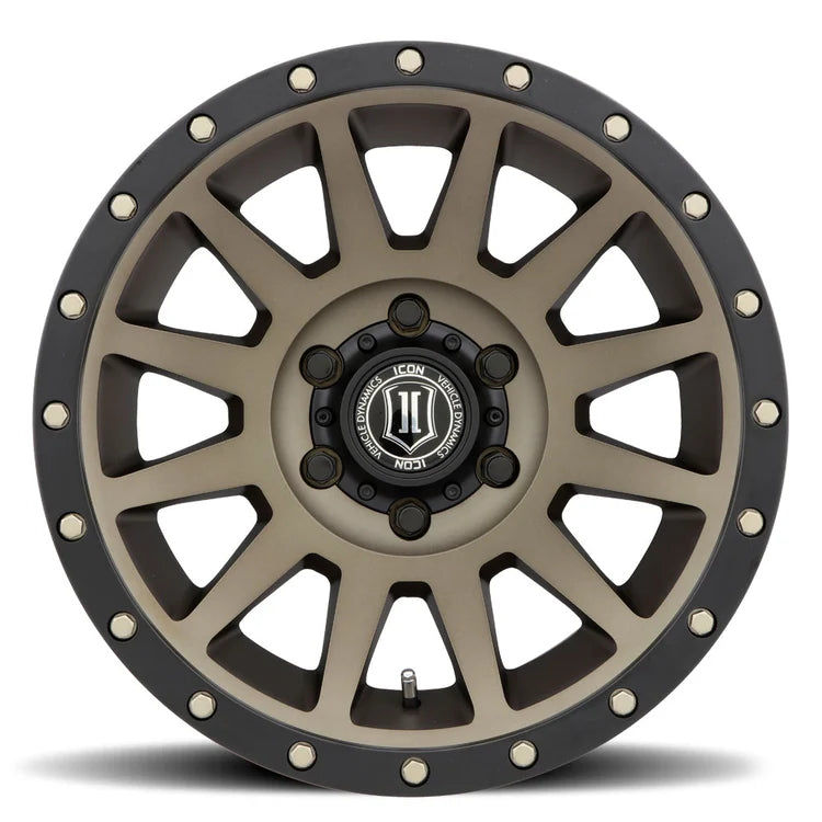 18x9 Icon Alloys Compression Bronze Wheel 6x5.5 Bolt Pattern 25mm Offset