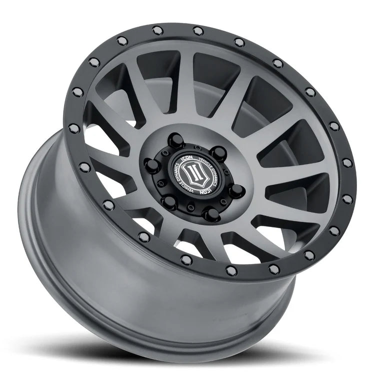18x9 Icon Alloys Compression Titanium Wheel 6x5.5 Bolt Pattern 0mm Offset