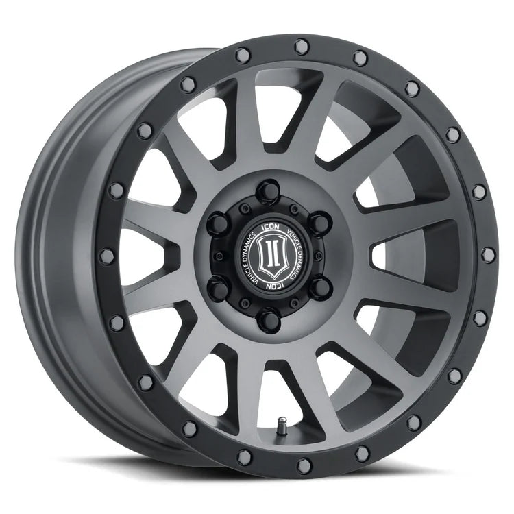 20x10 Icon Alloys Compression Titanium Wheel 6x5.5 Bolt Pattern -19mm Offset