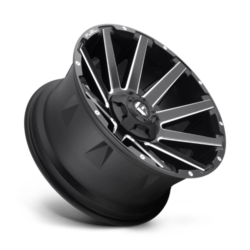 20x9 fuel off-road d616 contra matte black milled wheel 6x5.5 bolt pattern 2mm offset