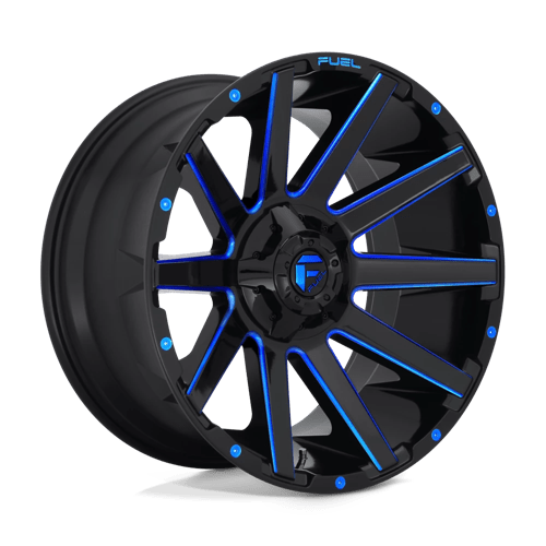 20x9 fuel off-road d644 contra gloss black blue tinted clear wheel 6x5.5 bolt pattern 2mm offset
