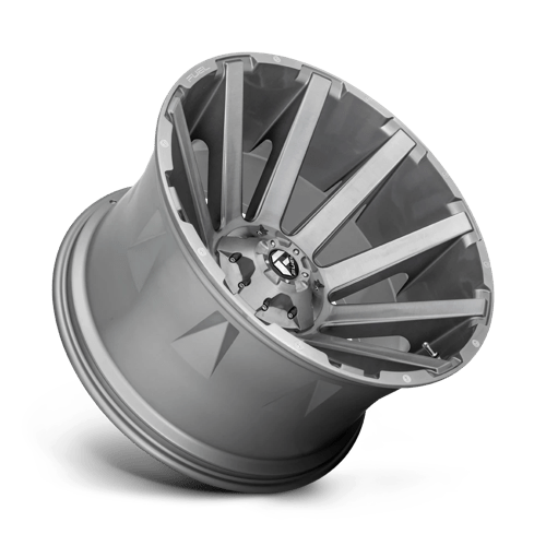 20x9 fuel off-road d714 contra platinum brushed gun metal tinted clear wheel 6x5.5 bolt pattern 2mm offset