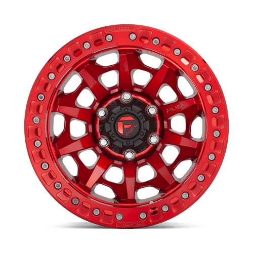 17x9 fuel off-road d113 covert candy red beadlock wheel 6x5.5 bolt pattern 15mm offset