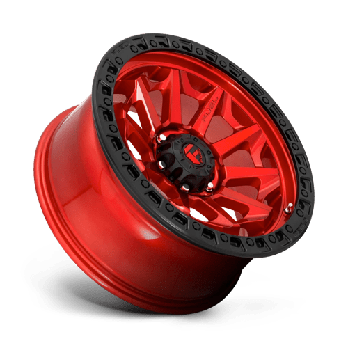 20x9 fuel off-road d695 covert candy red black bead ring wheel 6x5.5 bolt pattern 20mm offset
