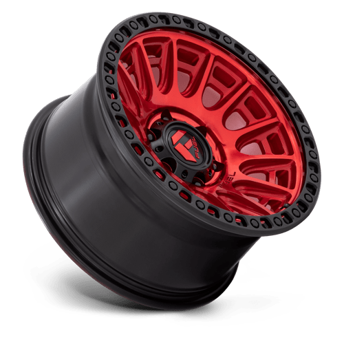 17x8 5 fuel off-road d834 cycle candy red w black ring wheel 6x5.5 bolt pattern 25mm offset