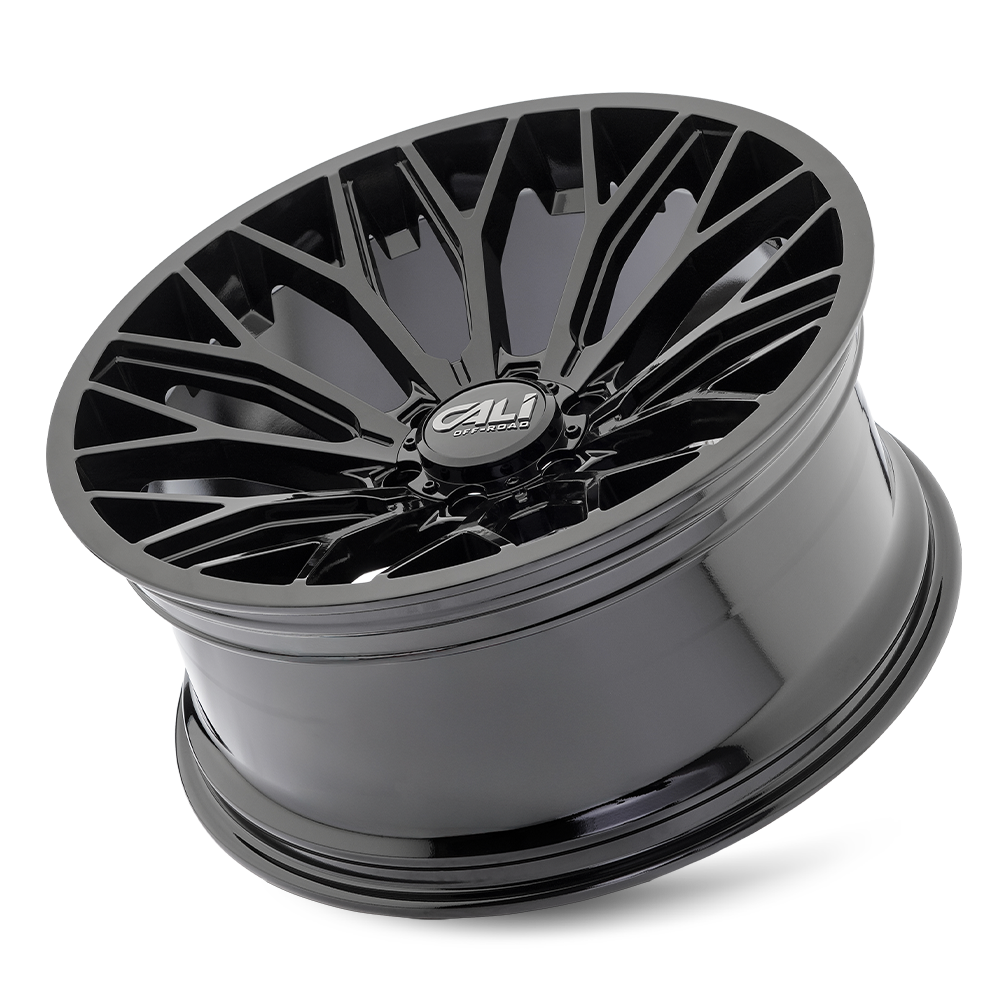 20x10 cali off-road evoke gloss black wheel 6x5.5 bolt pattern 19mm offset