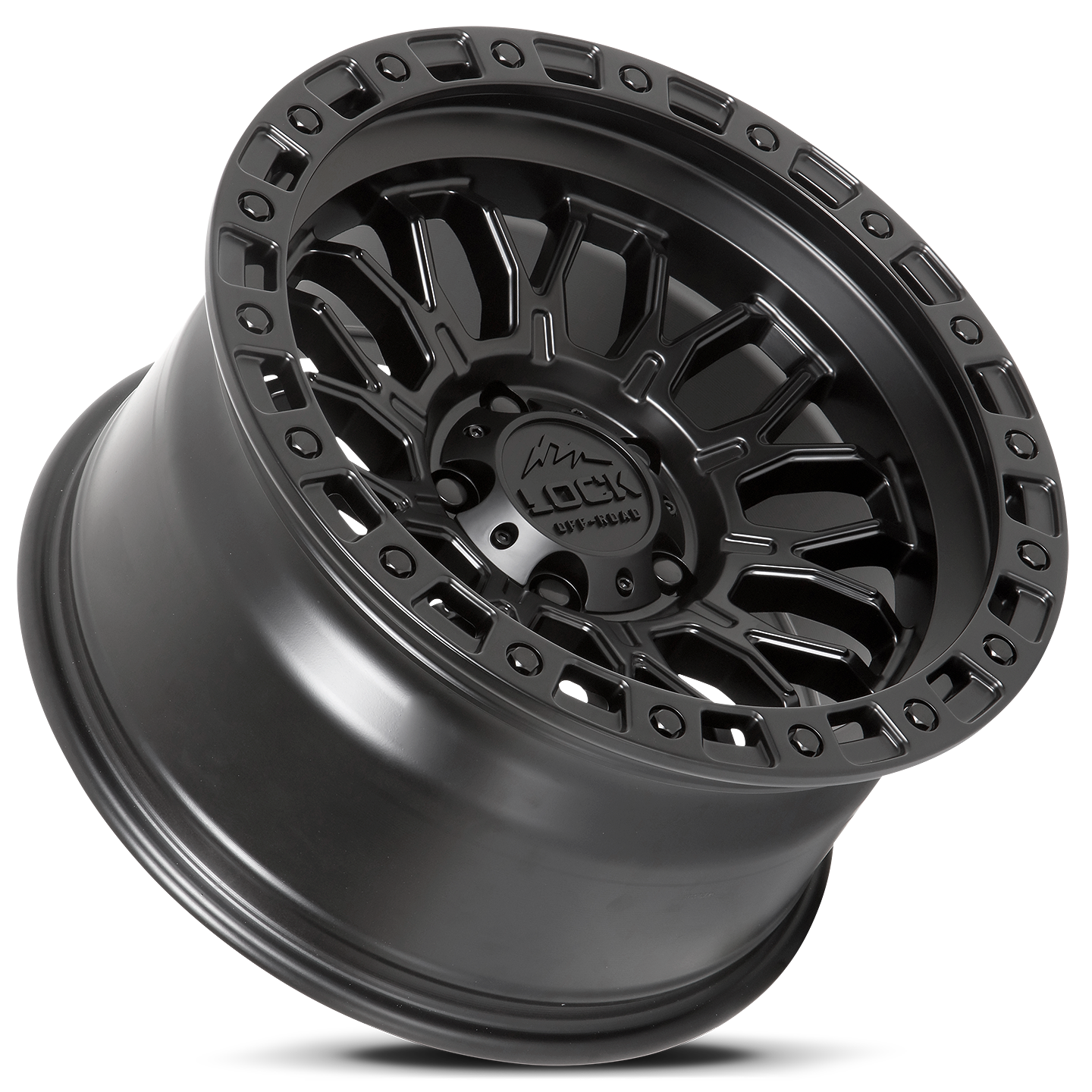 20x9 lock off-road combat matte black w matte black ring wheel 6x5.5 bolt pattern 0mm offset