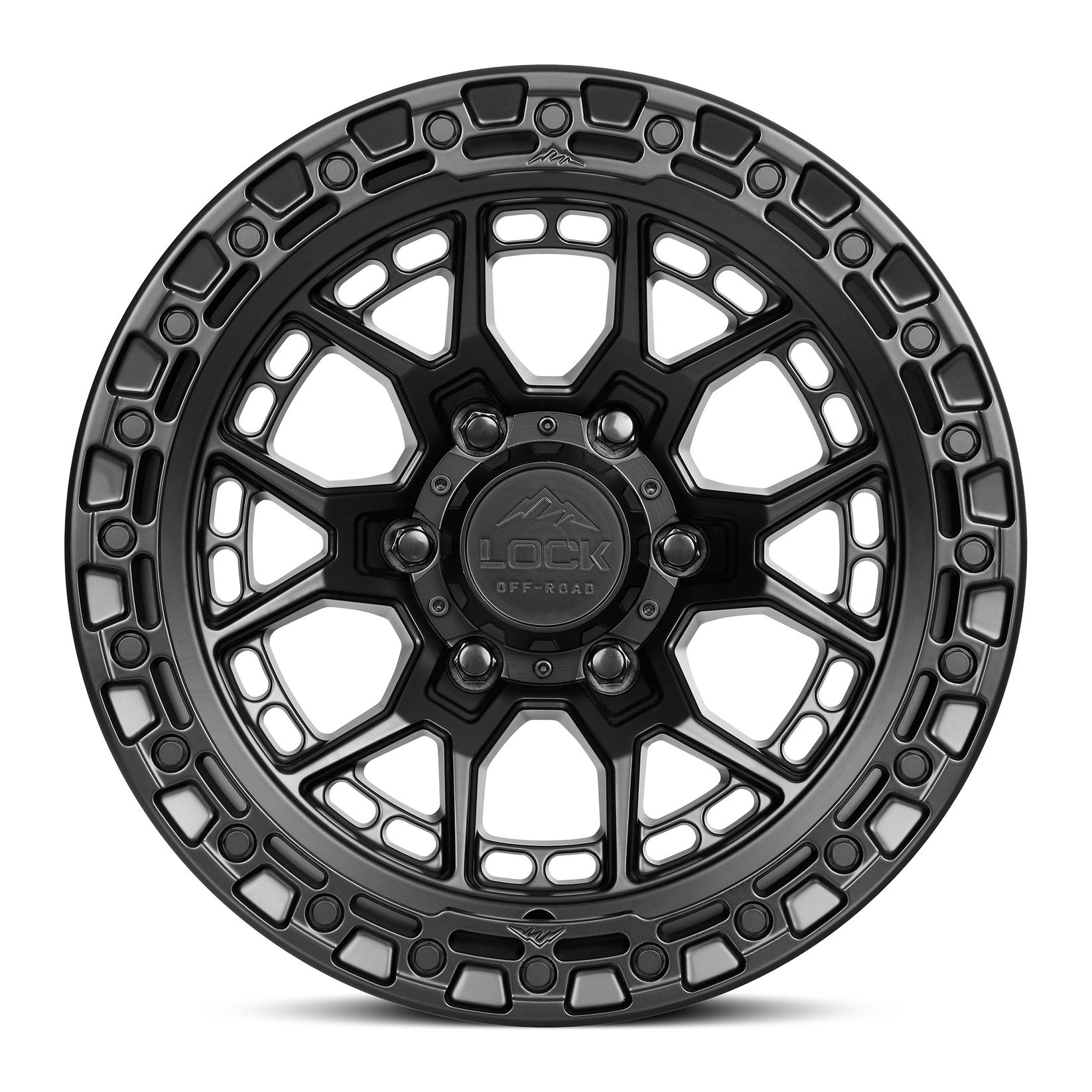 20x9 lock off-road commando matte black w matte black ring wheel 6x5.5 bolt pattern 0mm offset