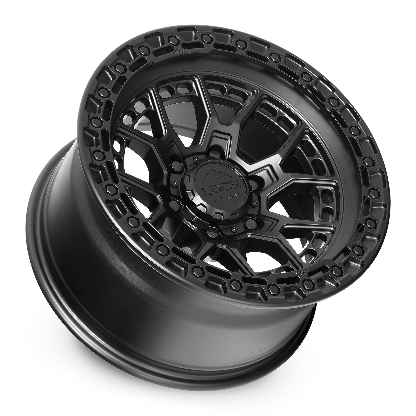 20x9 lock off-road commando matte black w matte black ring wheel 6x5.5 bolt pattern 0mm offset