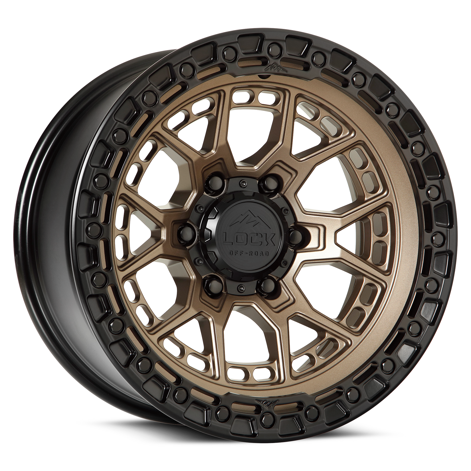 20x9 lock off-road commando matte bronze w matte black ring wheel 6x5.5 bolt pattern 0mm offset