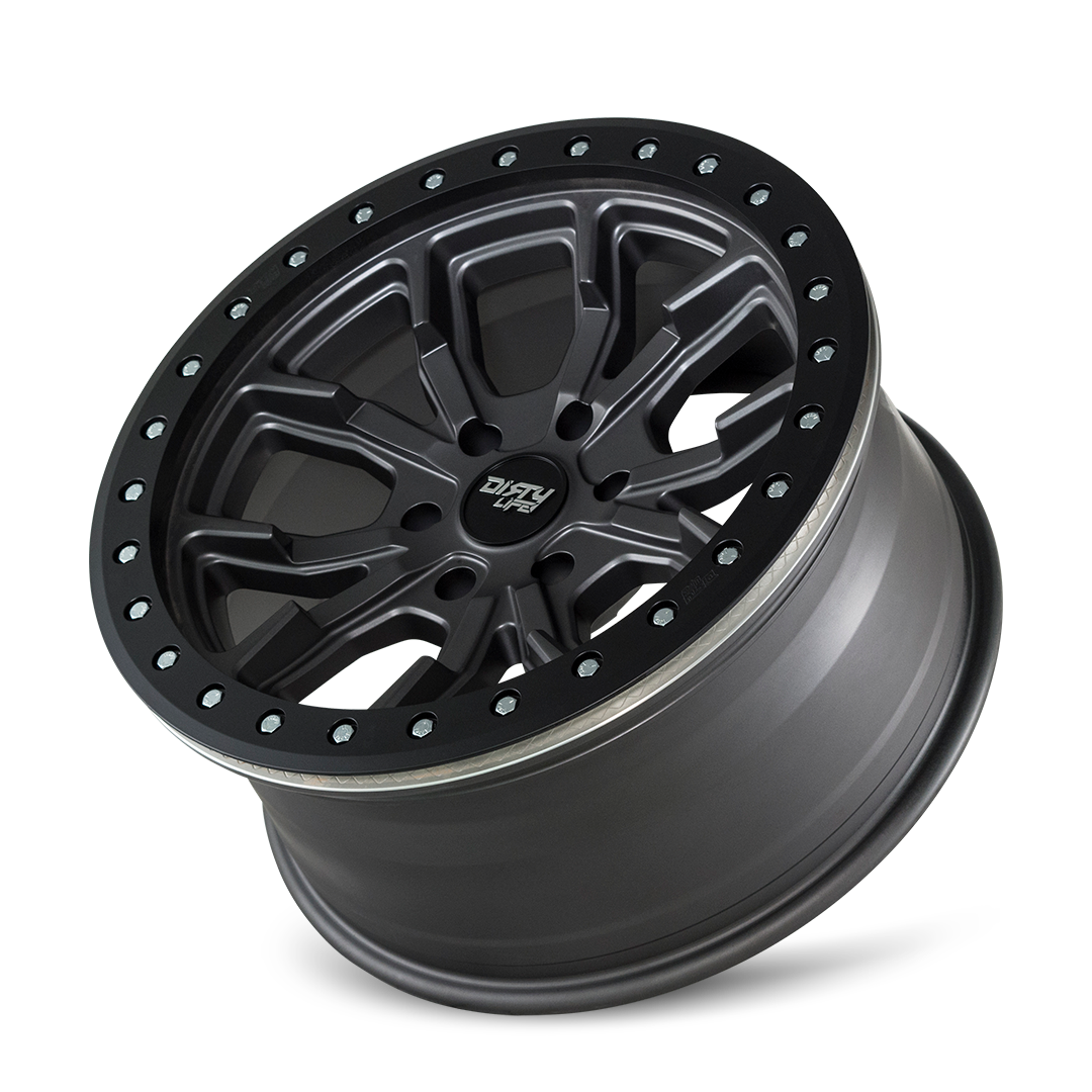 17x9 dirty life dt 1 satin gunmetal wheel 6x5.5 bolt pattern 12mm offset