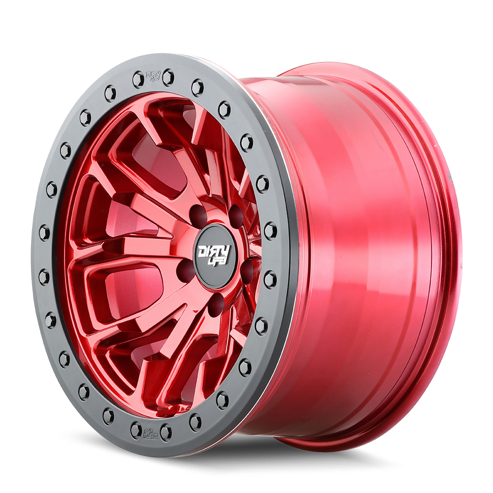 17x9 dirty life dt 1 crimson candy red wheel 6x5.5 bolt pattern 12mm offset