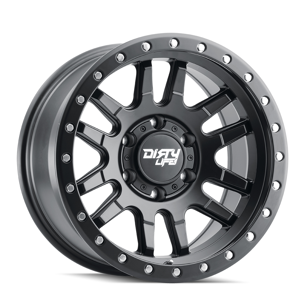 17x9 dirty life canyon pro satin black wheel 6x5.5 bolt pattern 0mm offset