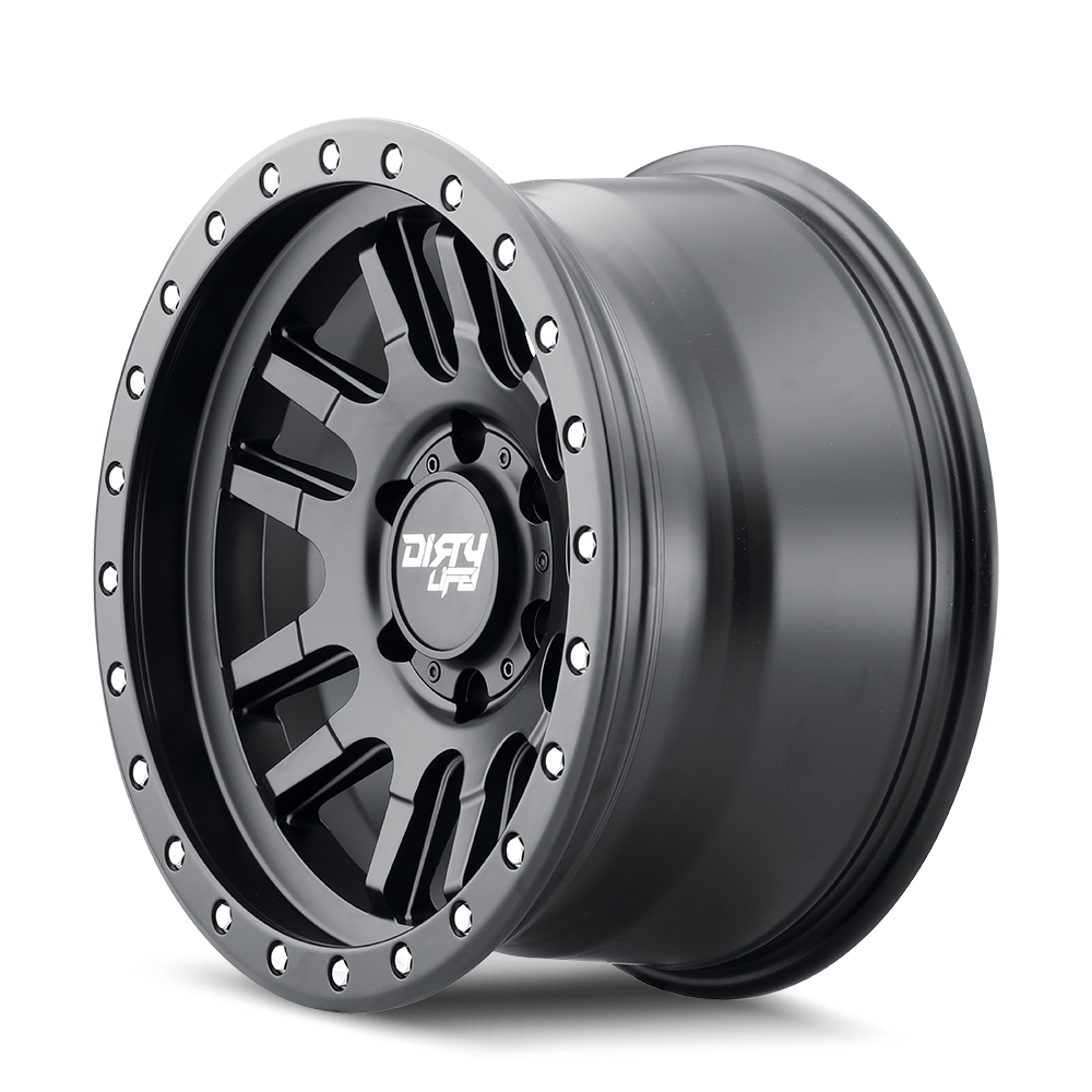 17x9 dirty life canyon pro satin black wheel 6x5.5 bolt pattern 0mm offset