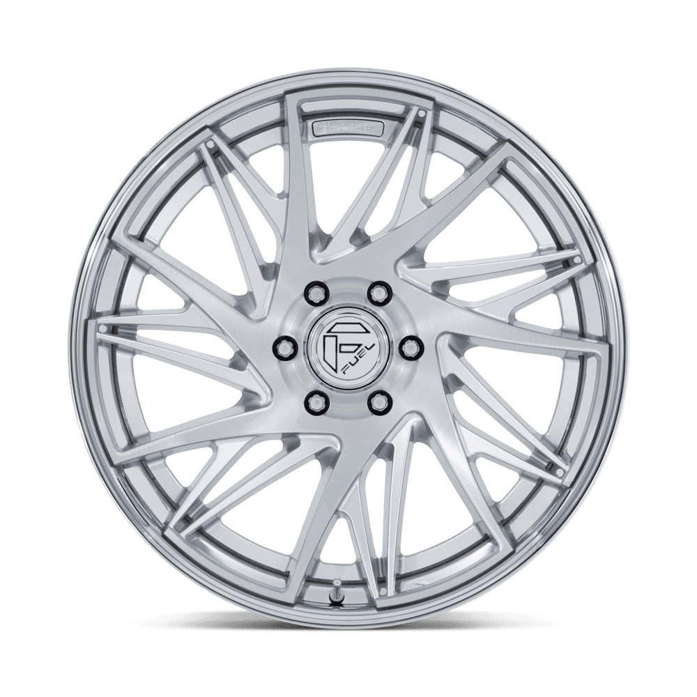 20x10 Fuel Off-Road FC405 Dynamo Gloss Silver Brushed W/Chr-Lp Hybrid Forged Wheel 6x5.5 Bolt Pattern -18mm Offset