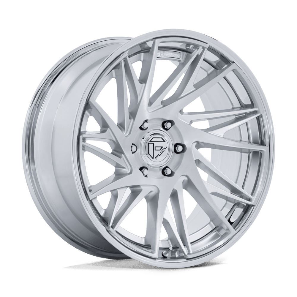 20x10 Fuel Off-Road FC405 Dynamo Gloss Silver Brushed W/Chr-Lp Hybrid Forged Wheel 6x5.5 Bolt Pattern -18mm Offset