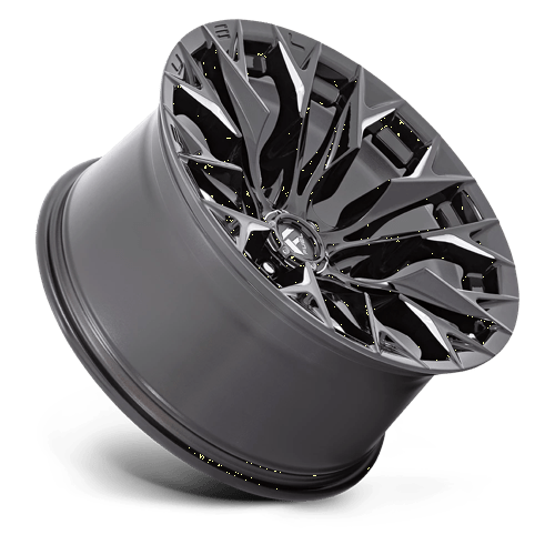 20x10 fuel off-road d803 flame gloss black milled wheel 6x5.5 bolt pattern 18mm offset