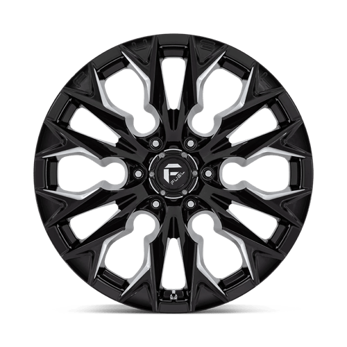 20x9 fuel off-road d803 flame gloss black milled wheel 6x5.5 bolt pattern 20mm offset