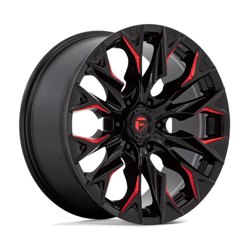 20x9 fuel off-road d823 flame gloss black mill w candy red wheel 6x5.5 bolt pattern 20mm offset