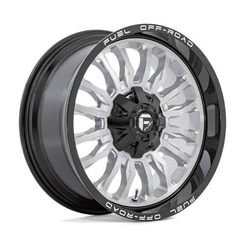 20x9 fuel off-road d798 arc silver brush face w blk lip wheel 6x5.5 bolt pattern 1mm offset