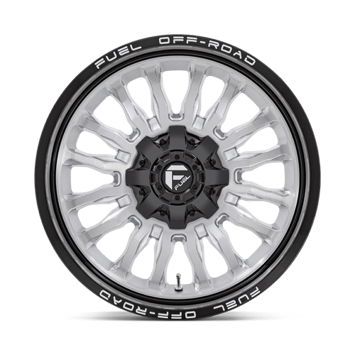 22x12 fuel off-road d798 arc silver brush face w blk lip wheel 6x5.5 bolt pattern 44mm offset