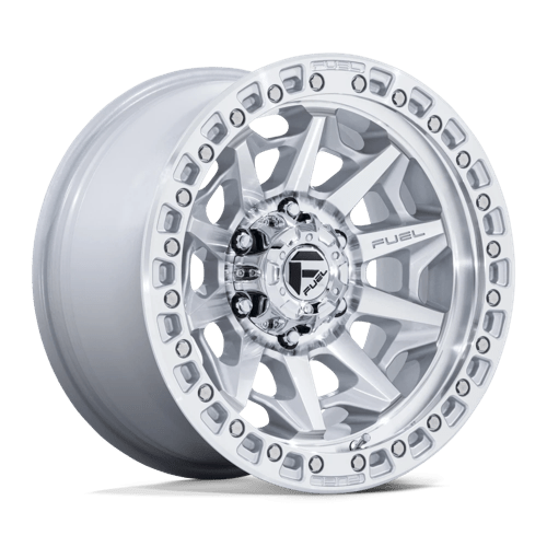 18x9 fuel off-road d883 covert silver w machined face wheel 6x5.5 bolt pattern 20mm offset