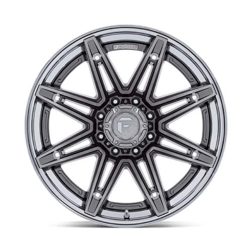 22x10 fuel off-road fc401 brawl platinum w chrome lip wheel 6x5.5 bolt pattern 18mm offset
