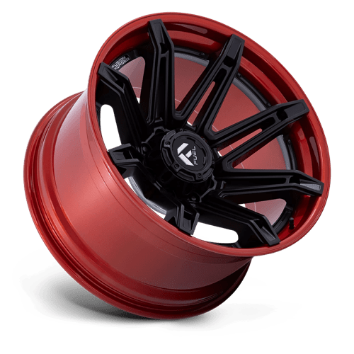 20x10 fuel off-road fc401 brawl matte black w candy red lip wheel 6x5.5 bolt pattern 18mm offset