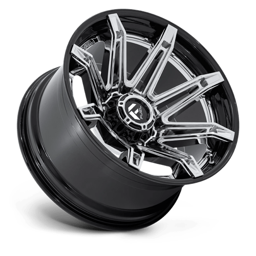 22x12 fuel off-road fc401 brawl chrome w gloss black lip wheel 6x5.5 bolt pattern 44mm offset