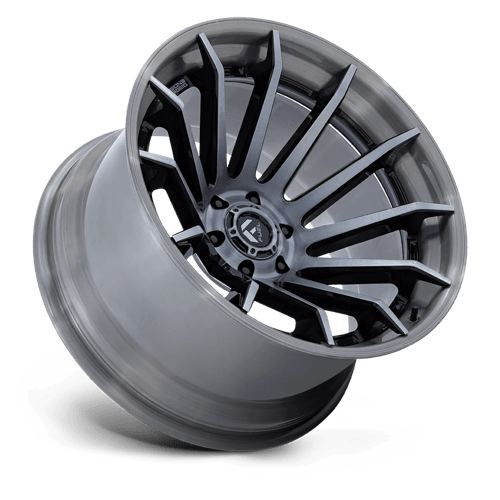 20x9 fuel off-road fc403 burn gloss black brushed dark tint wheel 6x5.5 bolt pattern 1mm offset