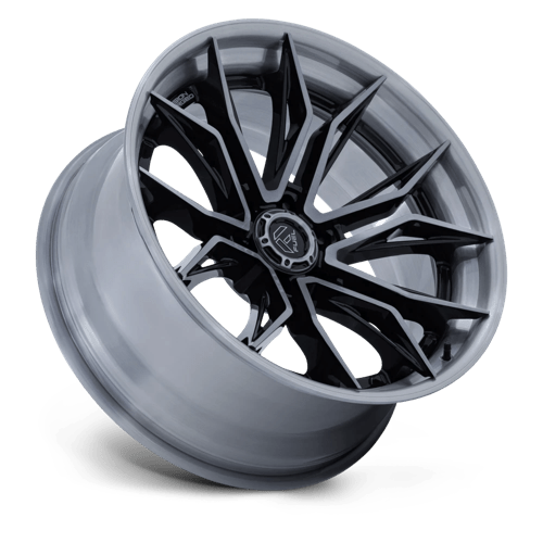 20x9 fuel off-road fc404 mutiny gloss black brushed dark tint wheel 6x5.5 bolt pattern 1mm offset