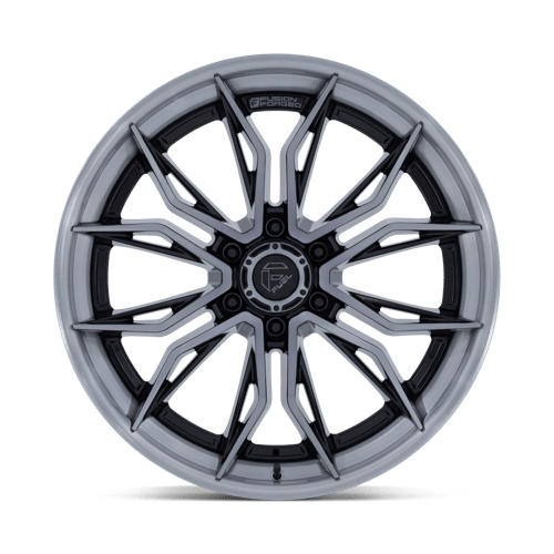 22x10 fuel off-road fc404 mutiny gloss black brushed dark tint wheel 6x5.5 bolt pattern 18mm offset