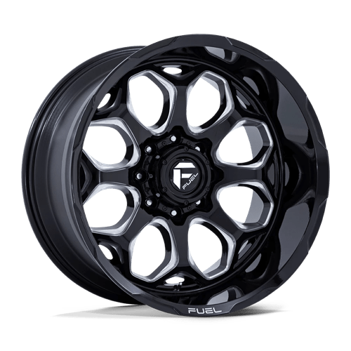20x10 fuel off-road fc862 scepter gloss black milled wheel 6x5.5 bolt pattern 18mm offset