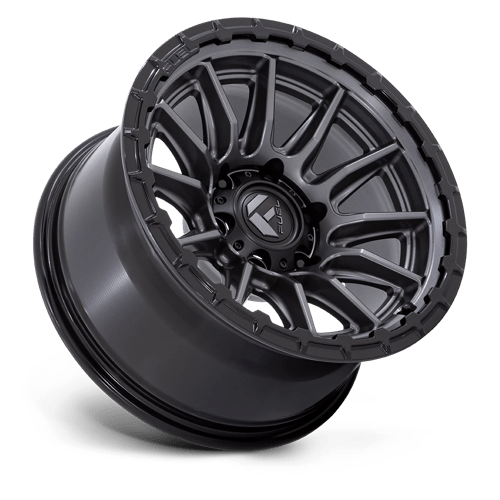 20x9 fuel off-road fc866 piston matte gunmetal gloss black lip wheel 6x5.5 bolt pattern 1mm offset