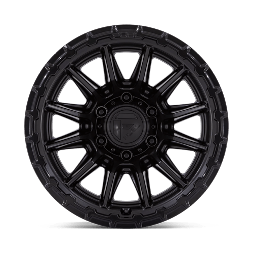 17x9 fuel off-road fc866 piston blackout w gloss black lip wheel 6x5.5 bolt pattern 1mm offset