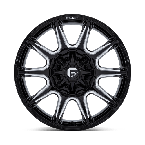 22x10 fuel off-road fc880 super c gloss black milled wheel 6x5.5 bolt pattern 10mm offset