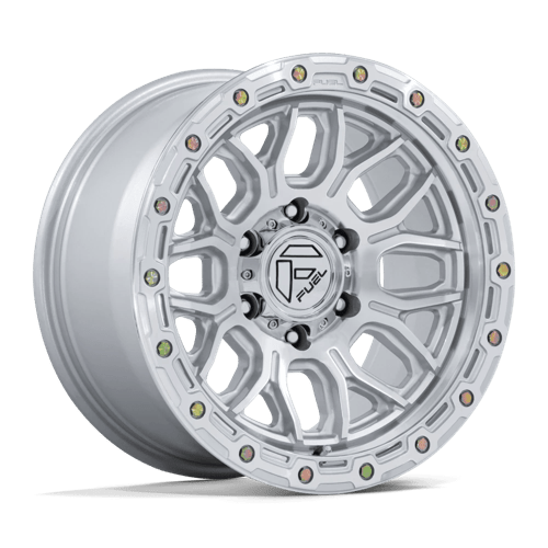 20x9 fuel off-road fc881 surge gloss silver w machined face wheel 6x5.5 bolt pattern 1mm offset